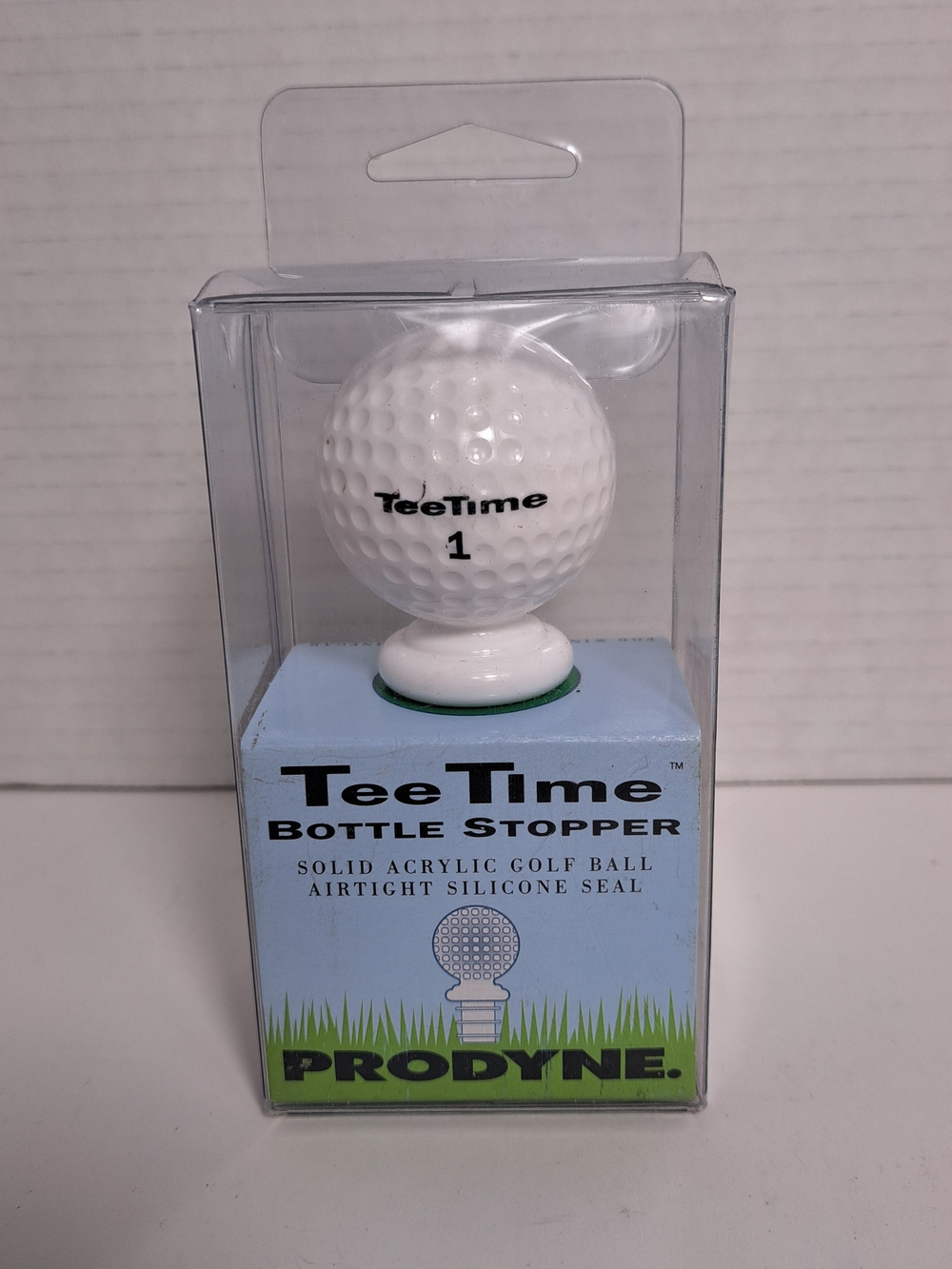 TeeTime Golf Ball Bottle Stopper New In Box! Prodyne Vintage 1996 Collectible!